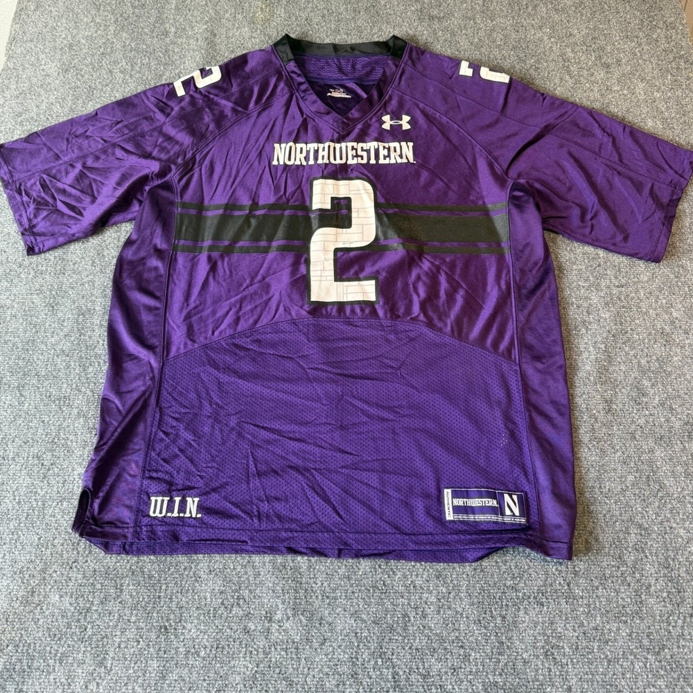 Under Armour‎ Northwestern Wildcats Football Jersey Mens XXL Purple W.I.N.